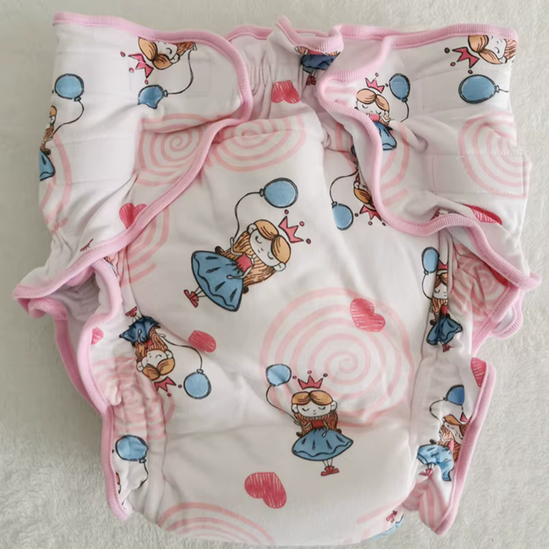Culotte imprimée de dessin animé pour bébé adulte, avec rembourrage à l'intérieur du couche-culotte