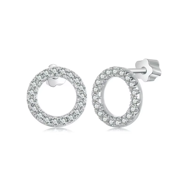 Bamoer-Boucles d'Oreilles en Forme de U en Moissanite, Diamant de Laboratoire Éblouissant en Argent