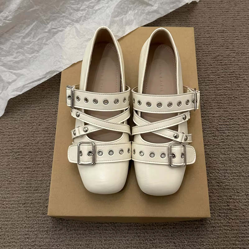 Chaussures Mary Jane pour femmes, nouvelle collection printemps 2026, chaussures à bout carré pour f