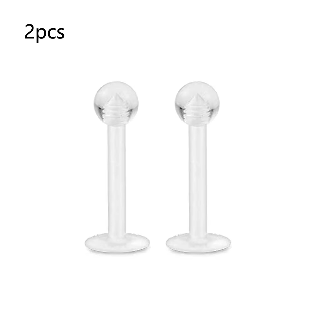 Retenues transparentes pour bijoux de piercing, langue, continents, antarctique, anneaux de septum,