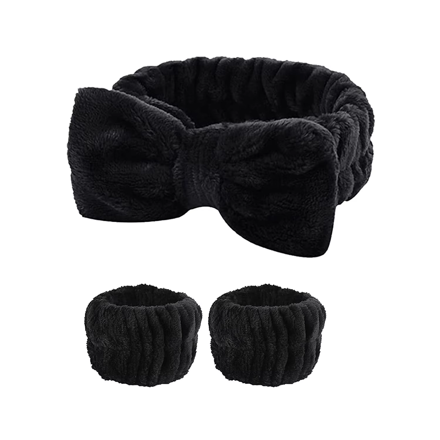 Laver le visage bandeaux pour les femmes corail polaire bandes de cheveux manchette bandes imperméab