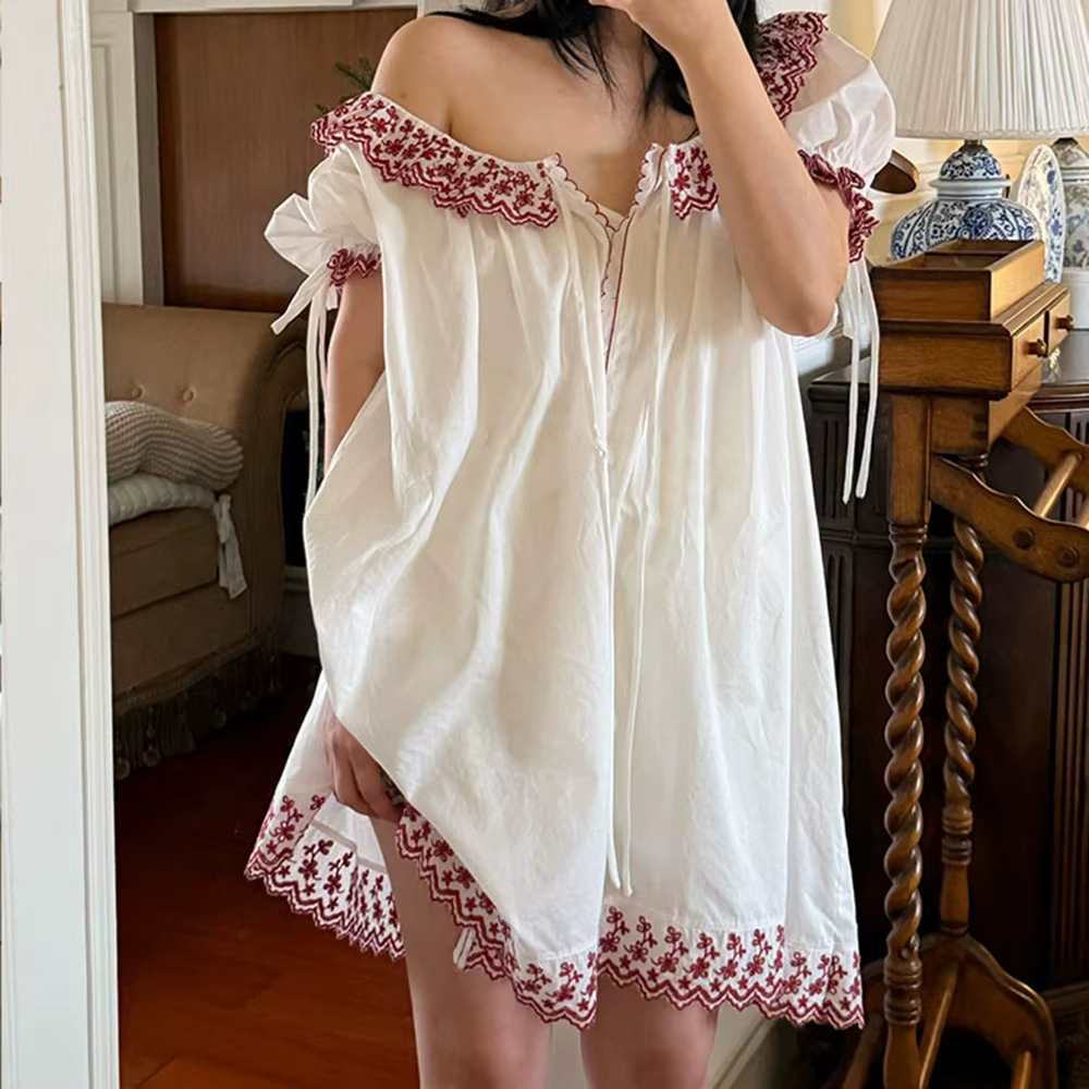 Robe et chemise de nuit pour fille en coton 100% français, mignonnes et pouvant être portées comme p