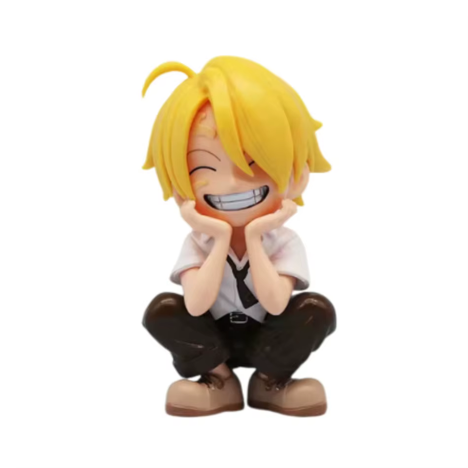 Une pièce portable Luffy Solon assis Q-Version jeu à la mode dessin animé Anime bureau voiture ornem