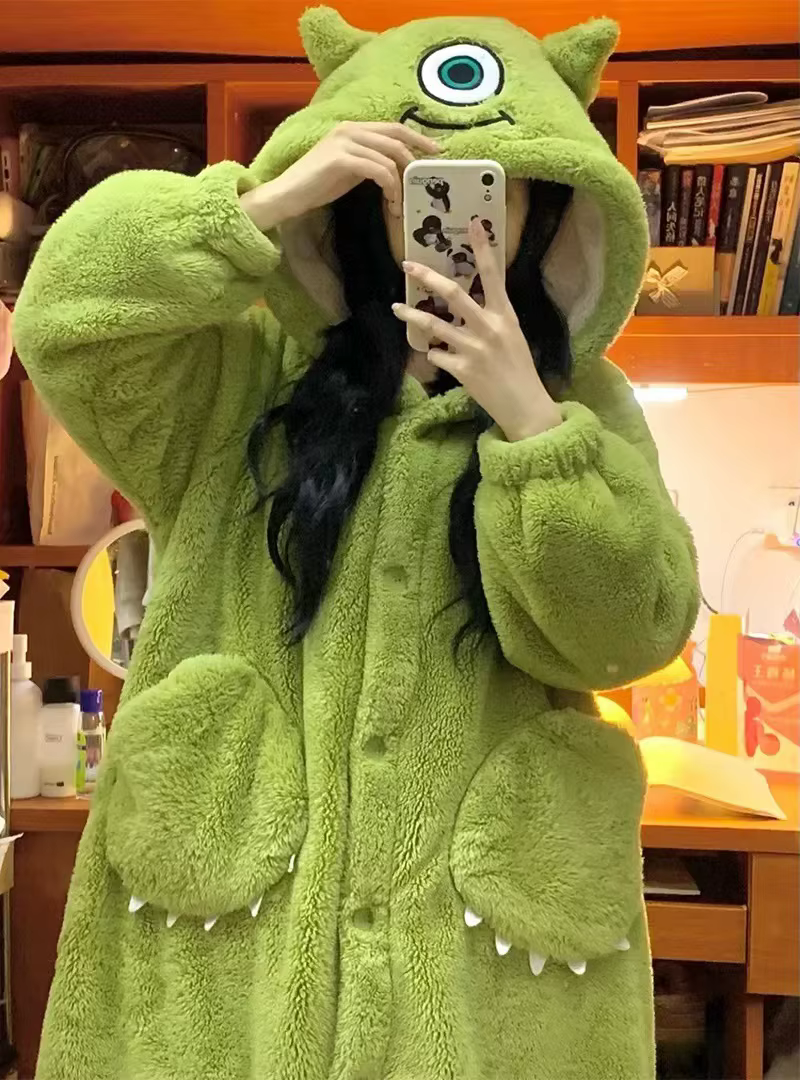 Chemise de nuit longue à capuche pour femme, costume de monstre adulte, robes de glouton, cosplay de