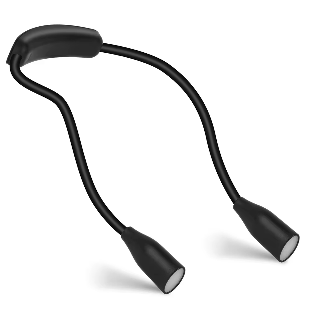 Lampe de lecture LED rechargeable par USB 360 ° Lampe de lecture à bras Flexible, lampe de cou pou