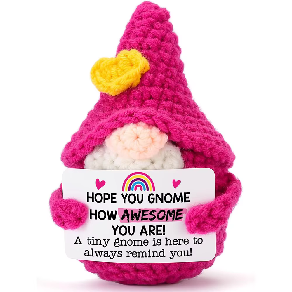 Hope You Gnome cadeaux pour amis Crochet positif émotionnel joie maison bureau décoration tricoté tr