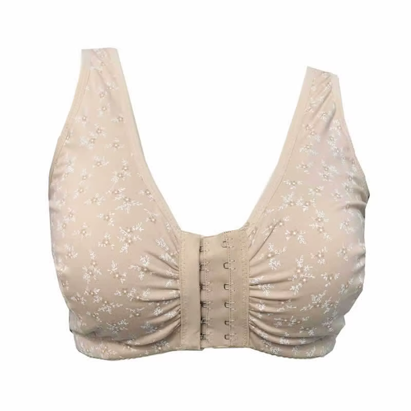 Soutien-gorge mastectomie pour femmes, fermeture frontale en coton avec poche pour prothèse mammaire