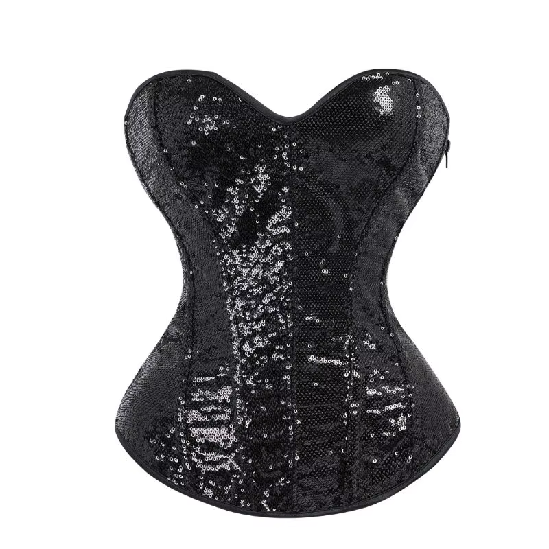 Corset à fermeture éclair latérale avec sangle de soutien dorsal pour femmes, design ajusté et serré
