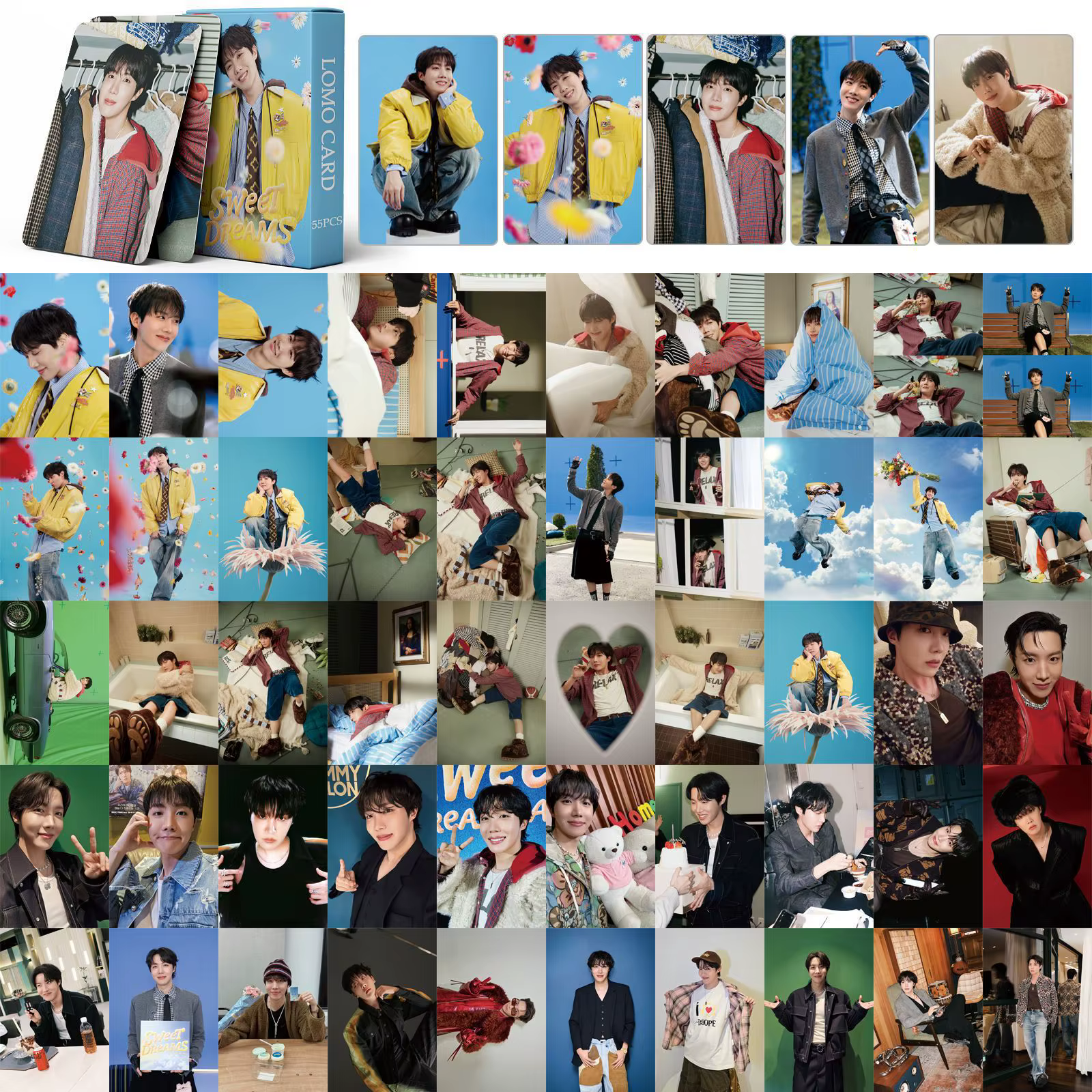 55 mini-cartes individuelles SWEET DREAMS du groupe de K-pop pour collection de fans, cartes de sout