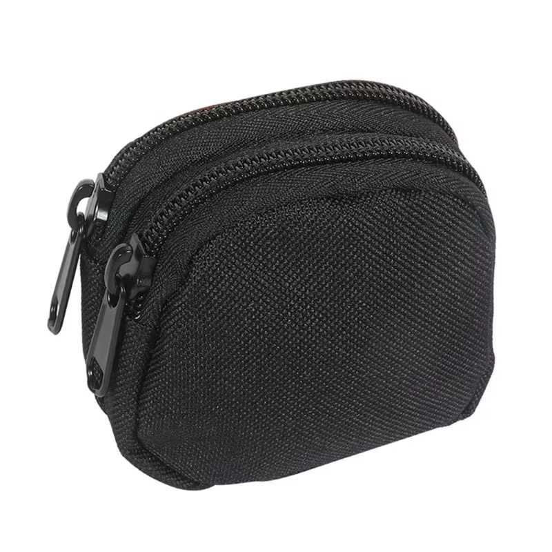 Porte-monnaie en Nylon à Double fermeture éclair pour hommes, pochette tactique Molle légère pour l'