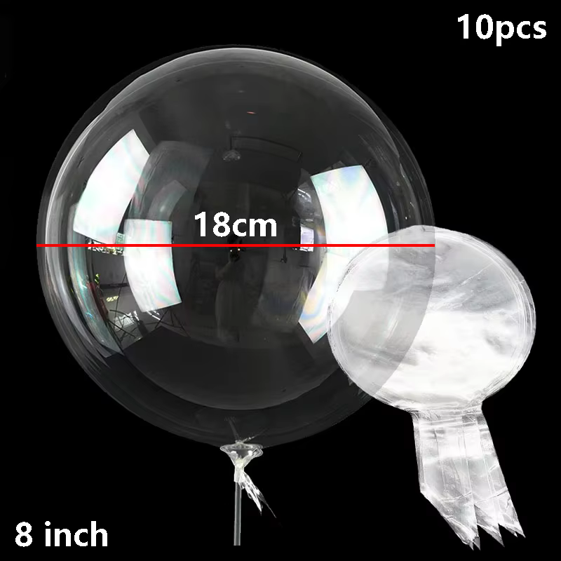 10 pièces 10/16/18/20/24/36 pouces ballons à bulles claires grands ballons Bobo transparents pour la