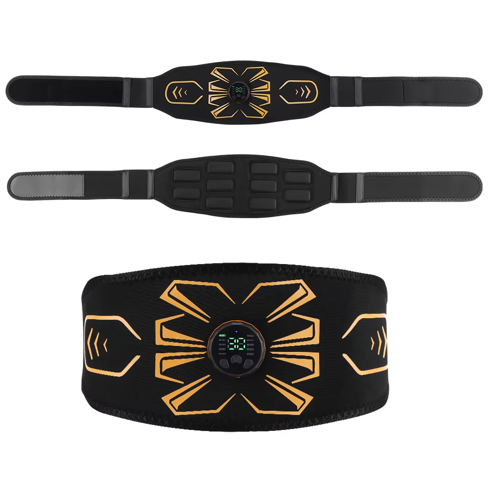 Ceinture de tonification abdominale EMS, 10 modes, 30 niveaux d'intensité, stimulateur musculaire, e