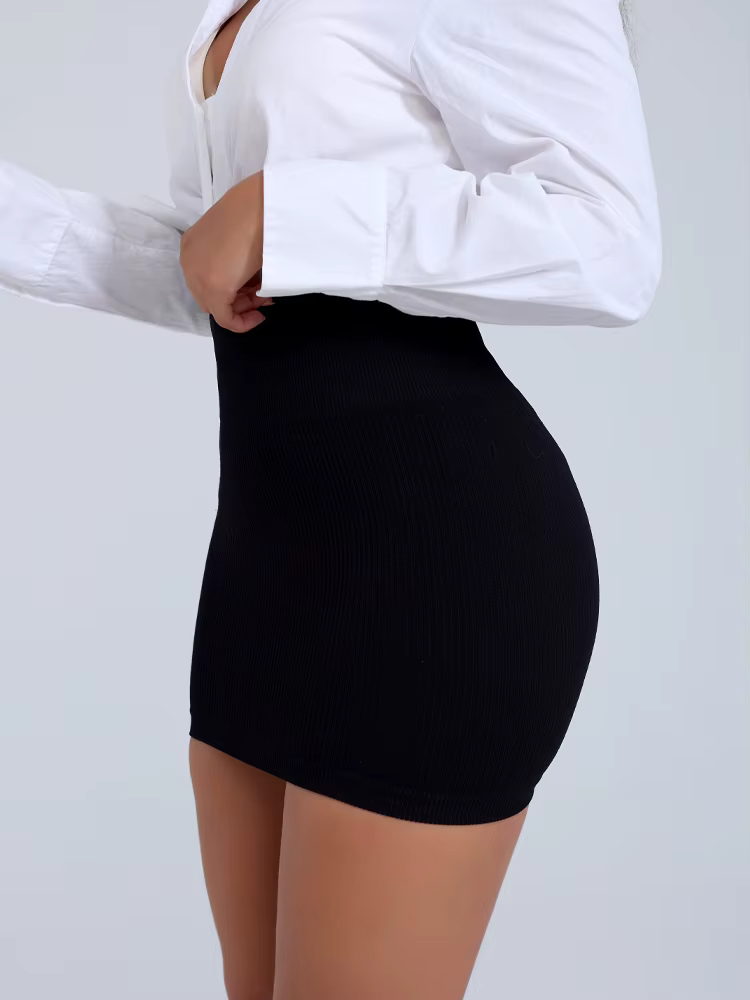 Mini jupe Slim côtelée Sexy taille haute pour femmes, polyvalente pour le bureau, jupe crayon, coule
