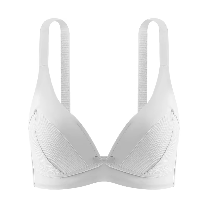 Soutien-gorge d'allaitement à boutons sur le devant pour femmes enceintes, sans anneau en acier, con