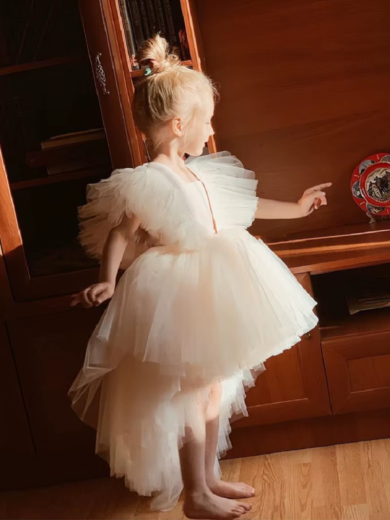 Robe Tutu à Volants pour Bébé Fille de 1 à 12 Ans, Tenue de Princesse à la Mode pour ix, Mariage, An