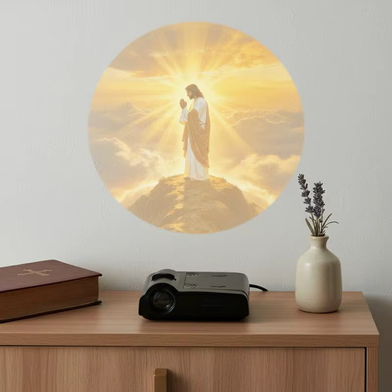 1 lampe + 16 images, lampe de projection Christ Church Mary, projecteur LED, lumière d'ambiance reli