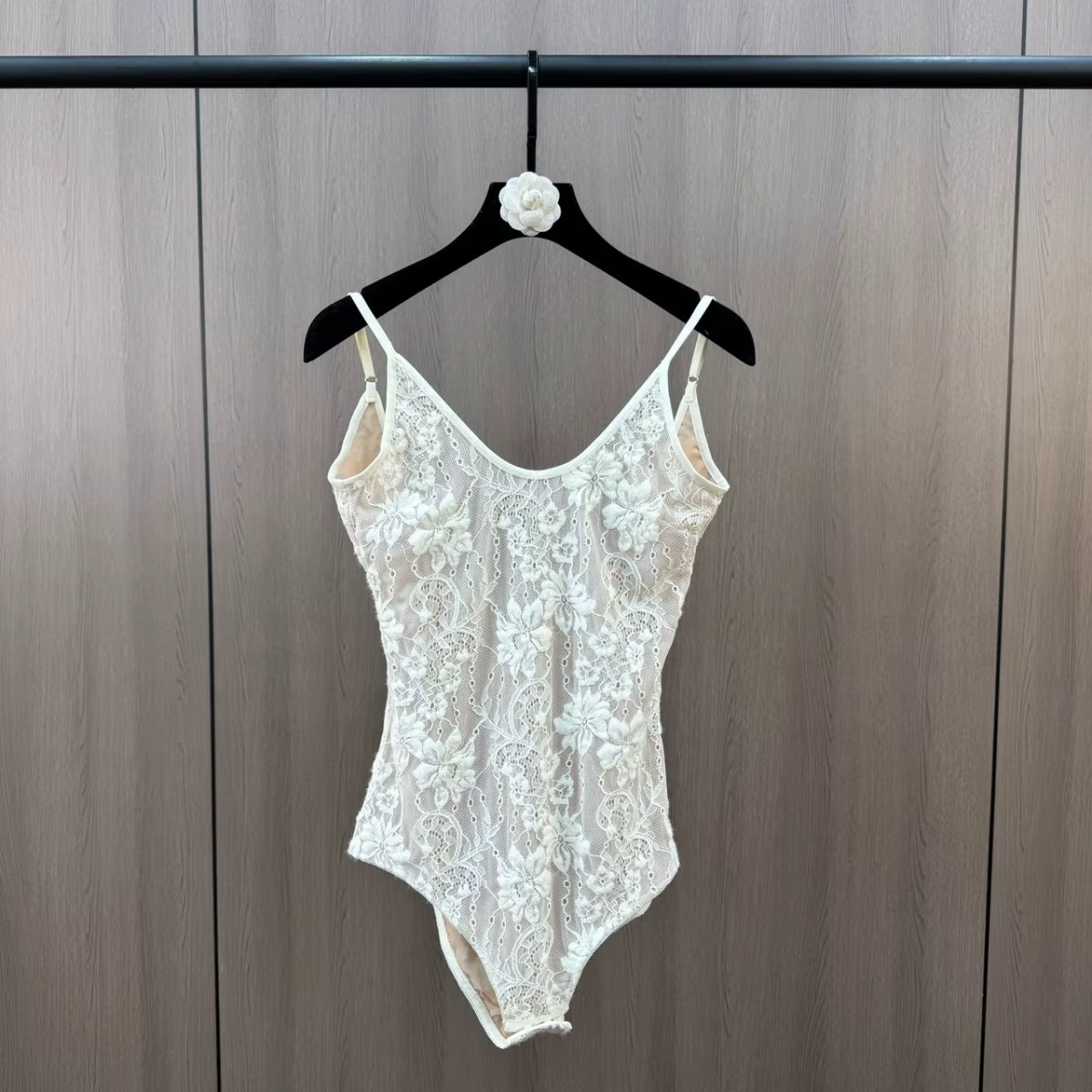 Hottie Style Sexy dentelle body Vintage Sexy voir à travers dos nu Spaghetti sangle combinaison femm