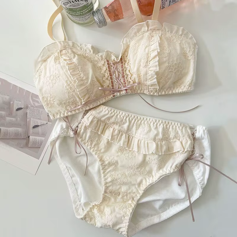 Ensemble soutien-gorge et culotte Lolita en dentelle princesse, ma mélodie sans jantes, ensemble de
