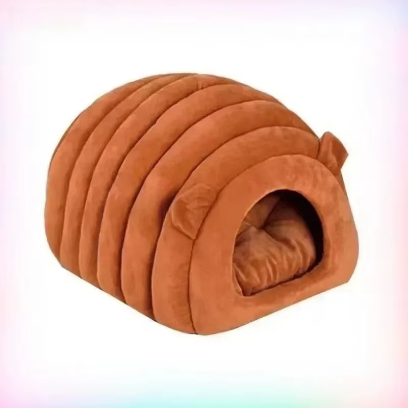 Coussin de lit pour chat pour l'hiver et l'automne, maison douillette avec un grand espace chaud, sû