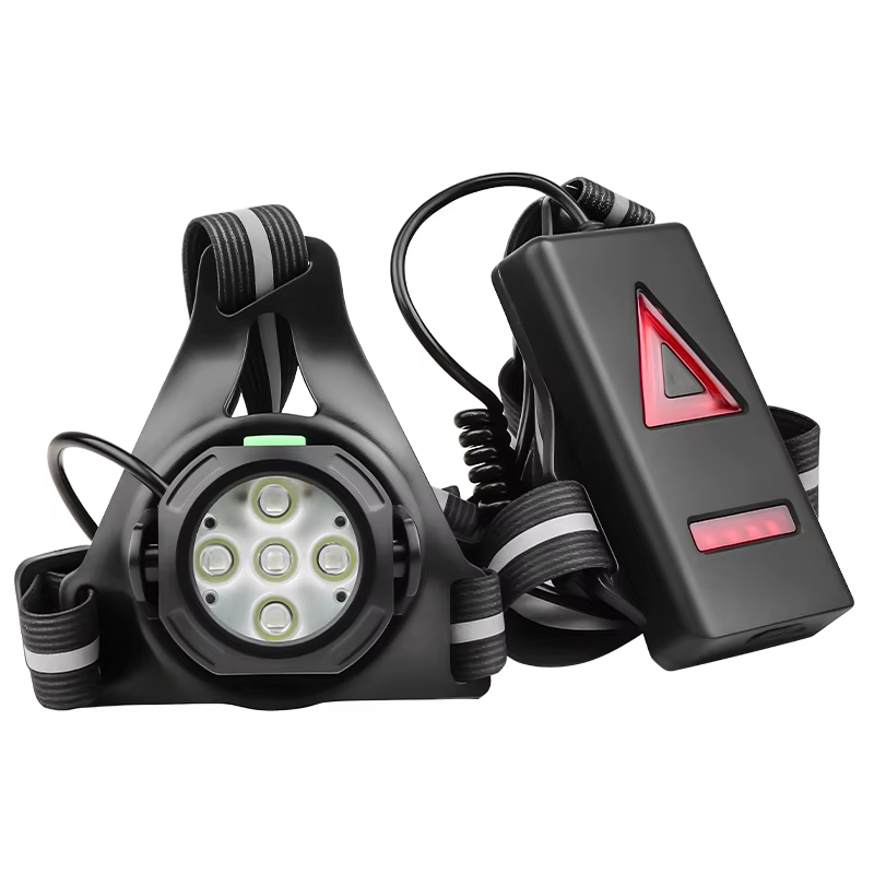 Feux de course de nuit pour vélo, lumière de poitrine avec 90 ° Lampe de sécurité ultra lumineuse