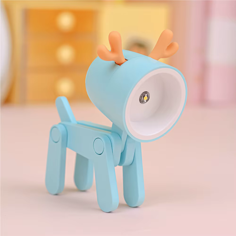 LED veilleuse Mini lampe de bureau pliante mignon lumières pour animaux de compagnie chien cerf Port