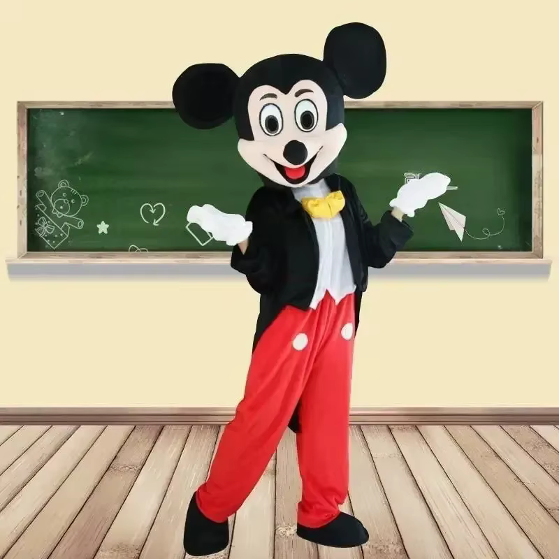 Ensemble de mascotte Disney Mickey Minnie Mouse, personnages de dessins animés classiques, Costume d