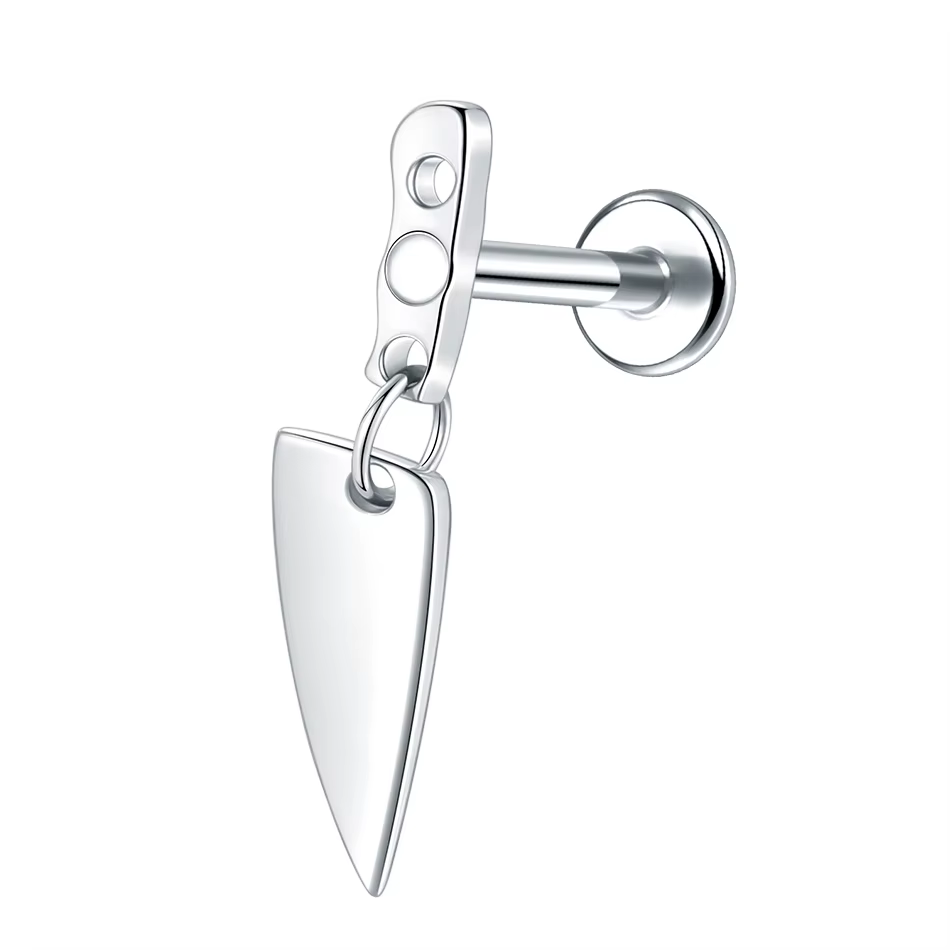 Boucles d'oreilles Tragus en titane, 1 pièce, Labret à filetage interne, Piercing Helix, bijoux pour