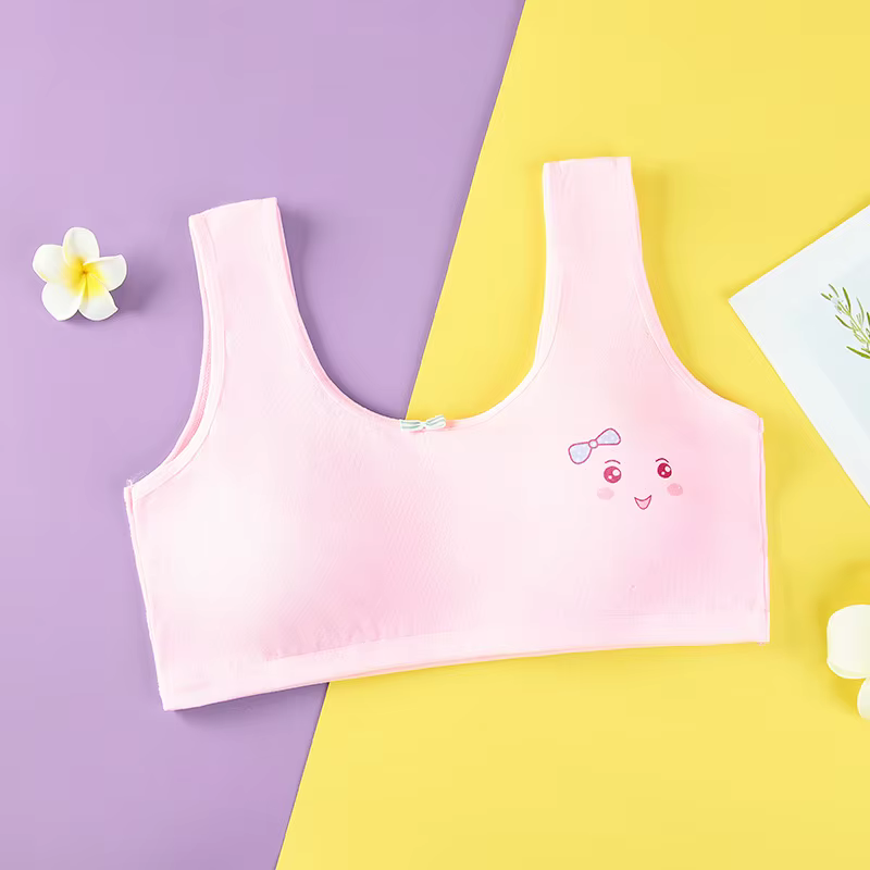 Soutien-gorge en coton pour élèves du primaire, soutien-gorge de sport, sous-vêtements pour enfants,