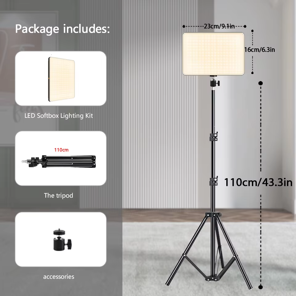 LED lumières vidéo conférence photographie éclairage Selfie lumière Photo Studio lampe avec trépied