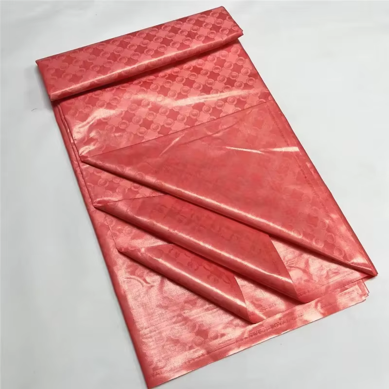 Tissu Jacquard Bazin Africain Brodé 5 Yards pour Robes et Vêtements Homme ou Femme, Matière pour Fêt