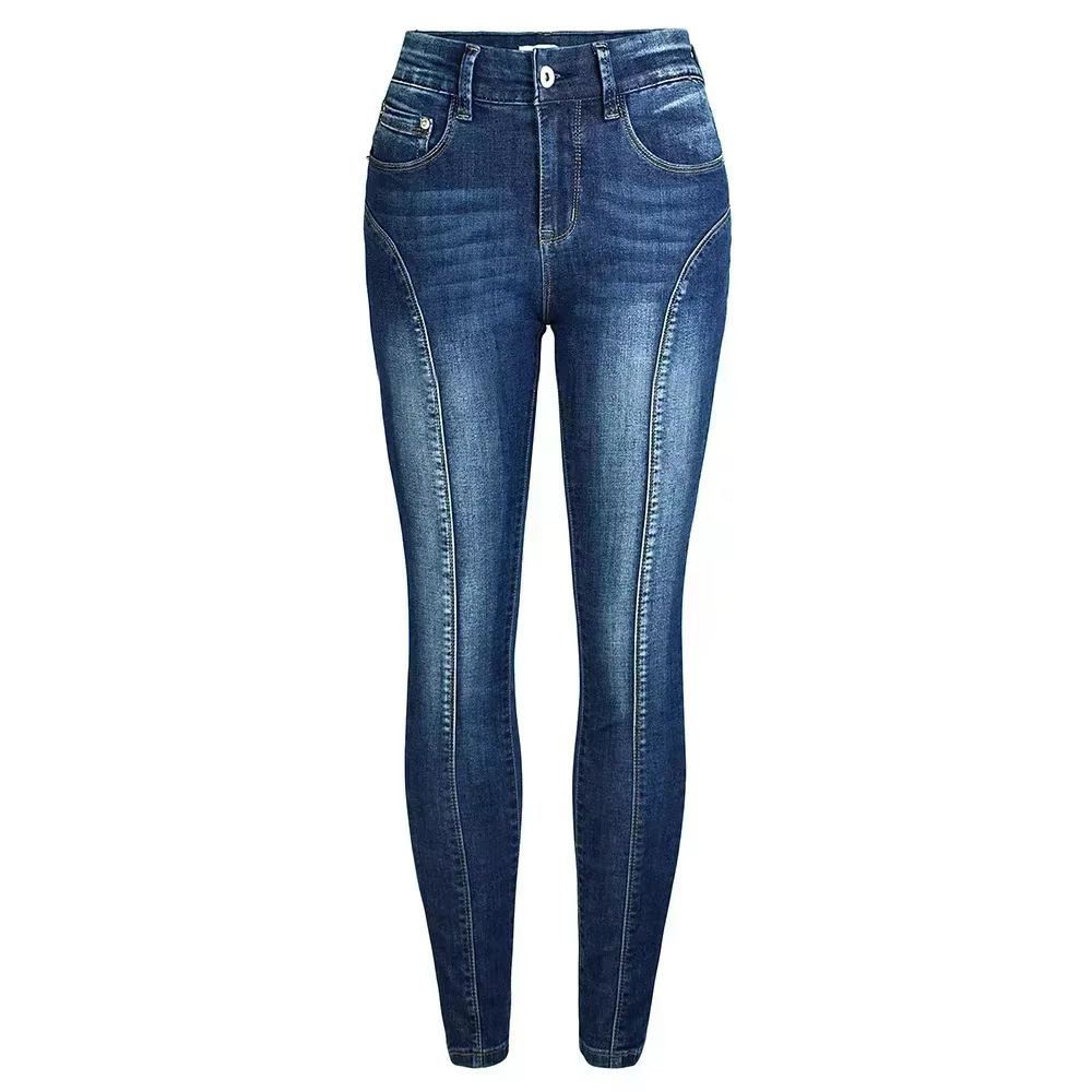 Jeans pour femmes, pantalon en denim push-up, jeans skinny moto biker, tendance 2026, pantalones de