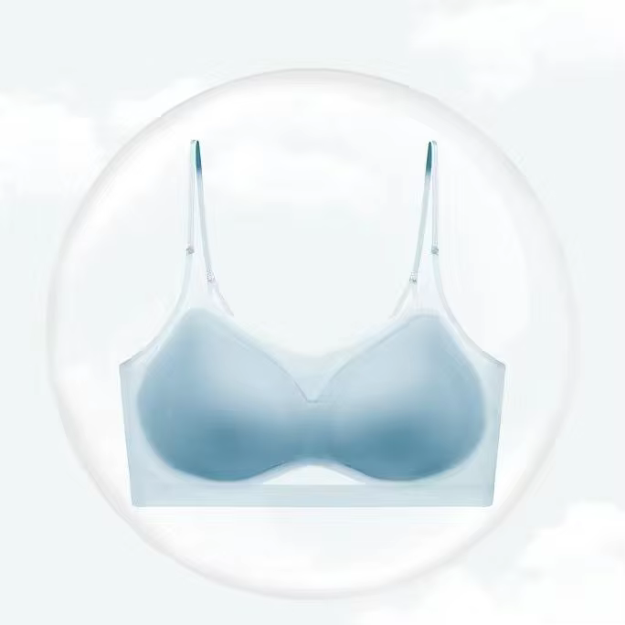 Soutien-gorge Push Up pour petite poitrine, Bralette sans fil de 8cm, sans couture, soie glacée, con
