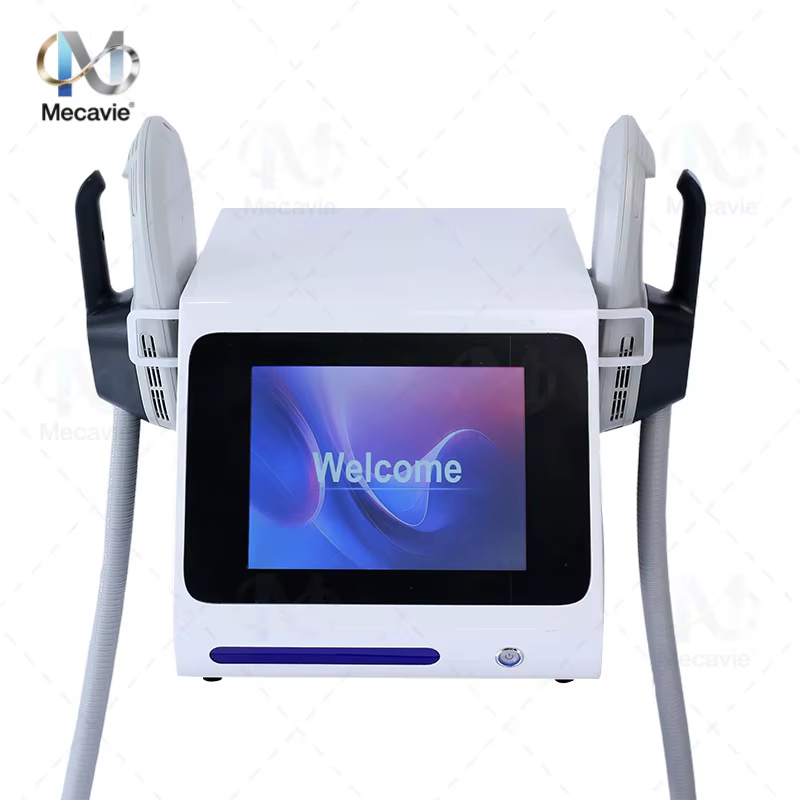 Machine de remodelage corporel EMS Mecavie 6500W avec 2 poignées, Hi-EMT, pour le renforcement muscu