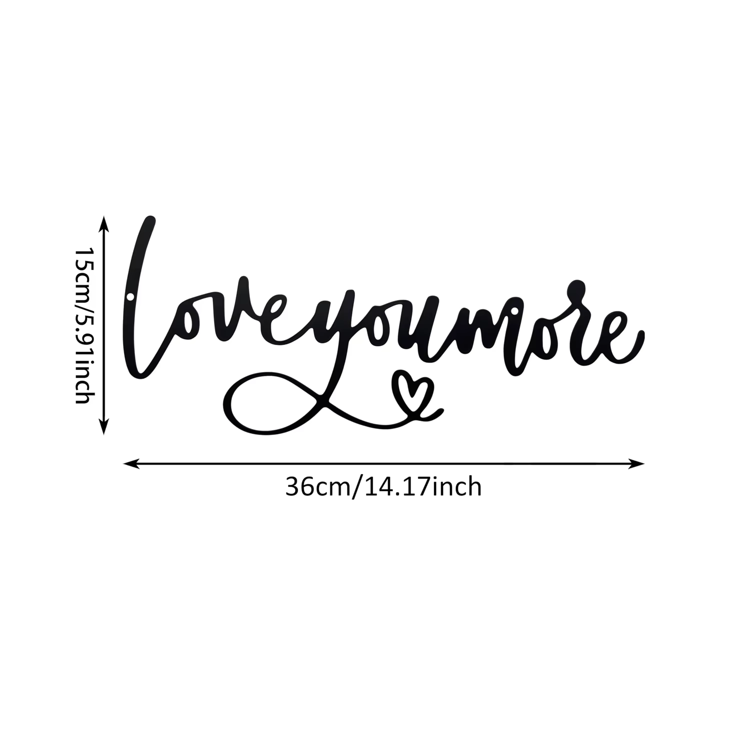 Signe de décoration murale en métal Love You More, pour salon, chambre à coucher, maison