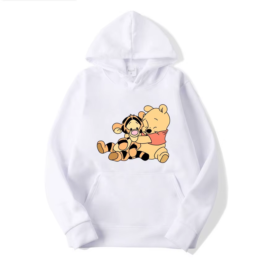 Winnie l'ourson Anime sweat à capuche pour femme 2025 nouveau décontracté dessin animé hommes hauts