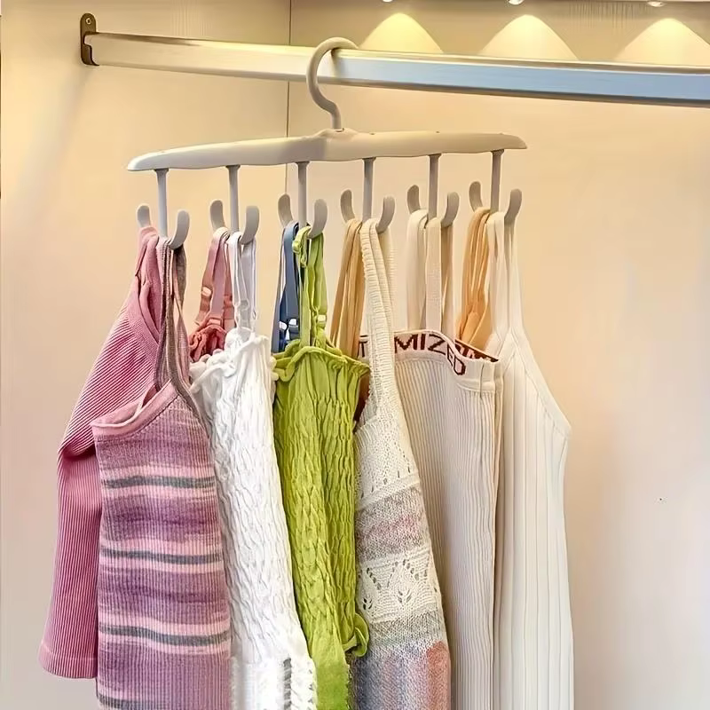 Cintre rotatif à 12 crochets – Organisateur de placard peu encombrant pour cravates, ceintures, sous
