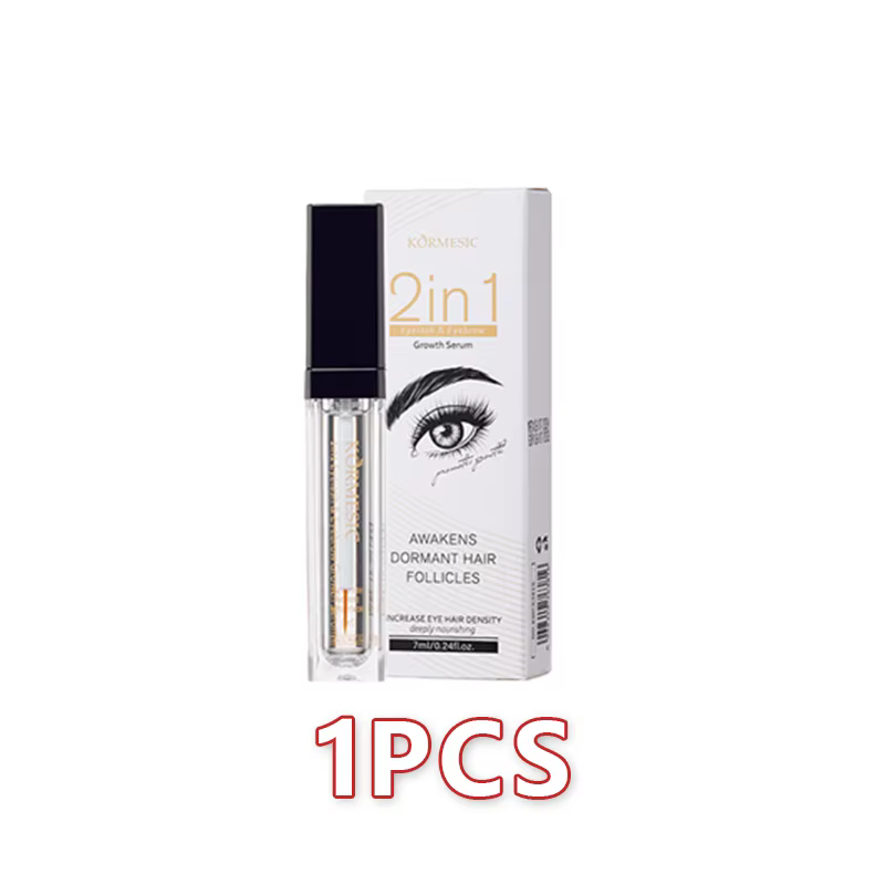 Sérum 2 en 1 pour la croissance rapide des cils et des sourcils, rehausseur naturel des cils en 7 jo