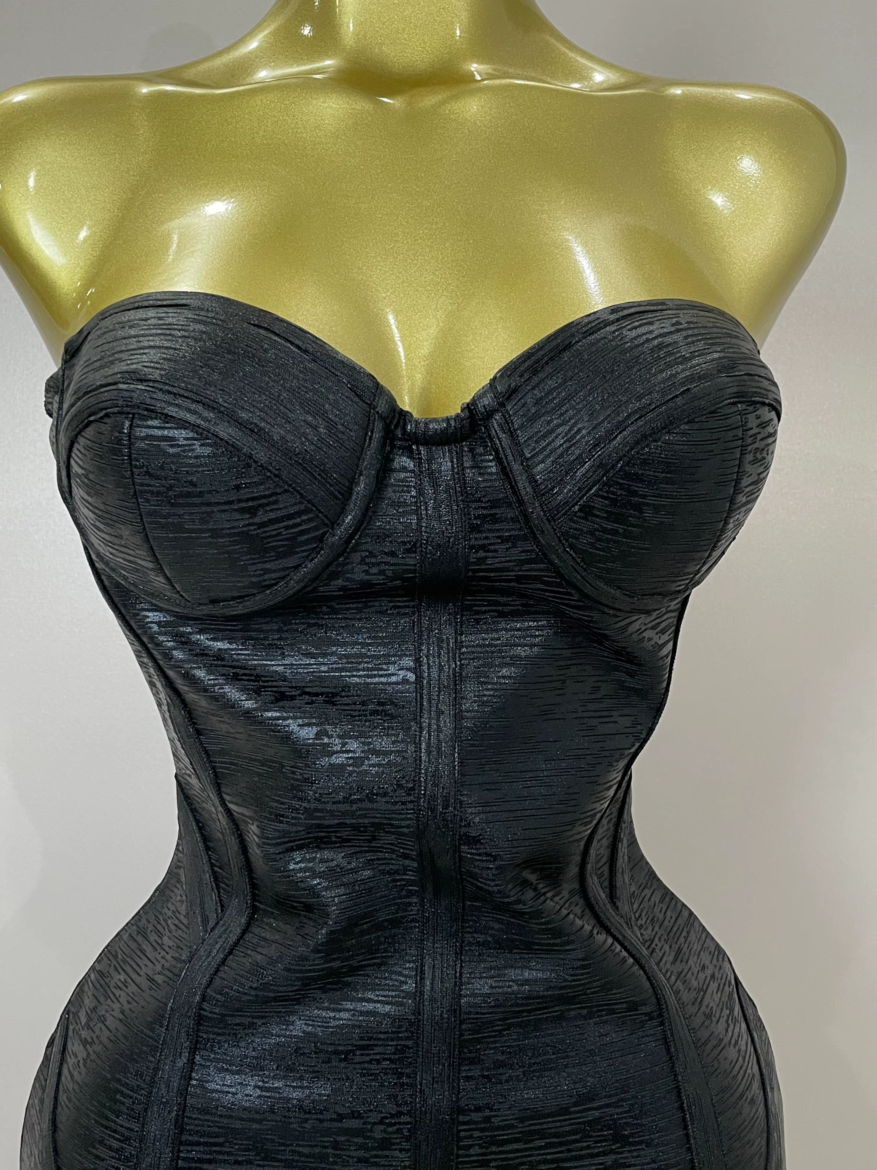 Sexy bretelles or noir feuille couleur moulante robe de pansement 2025New femmes mode célébrer soiré