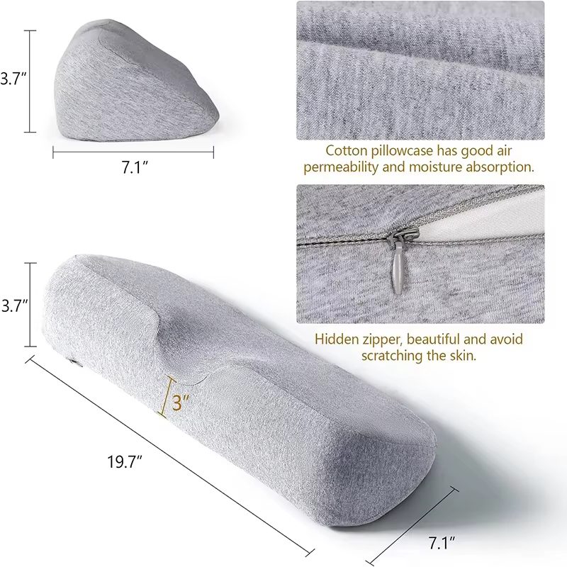 Oreiller cervical en mousse à mémoire de forme à récupération lente, pour la protection du cou et la