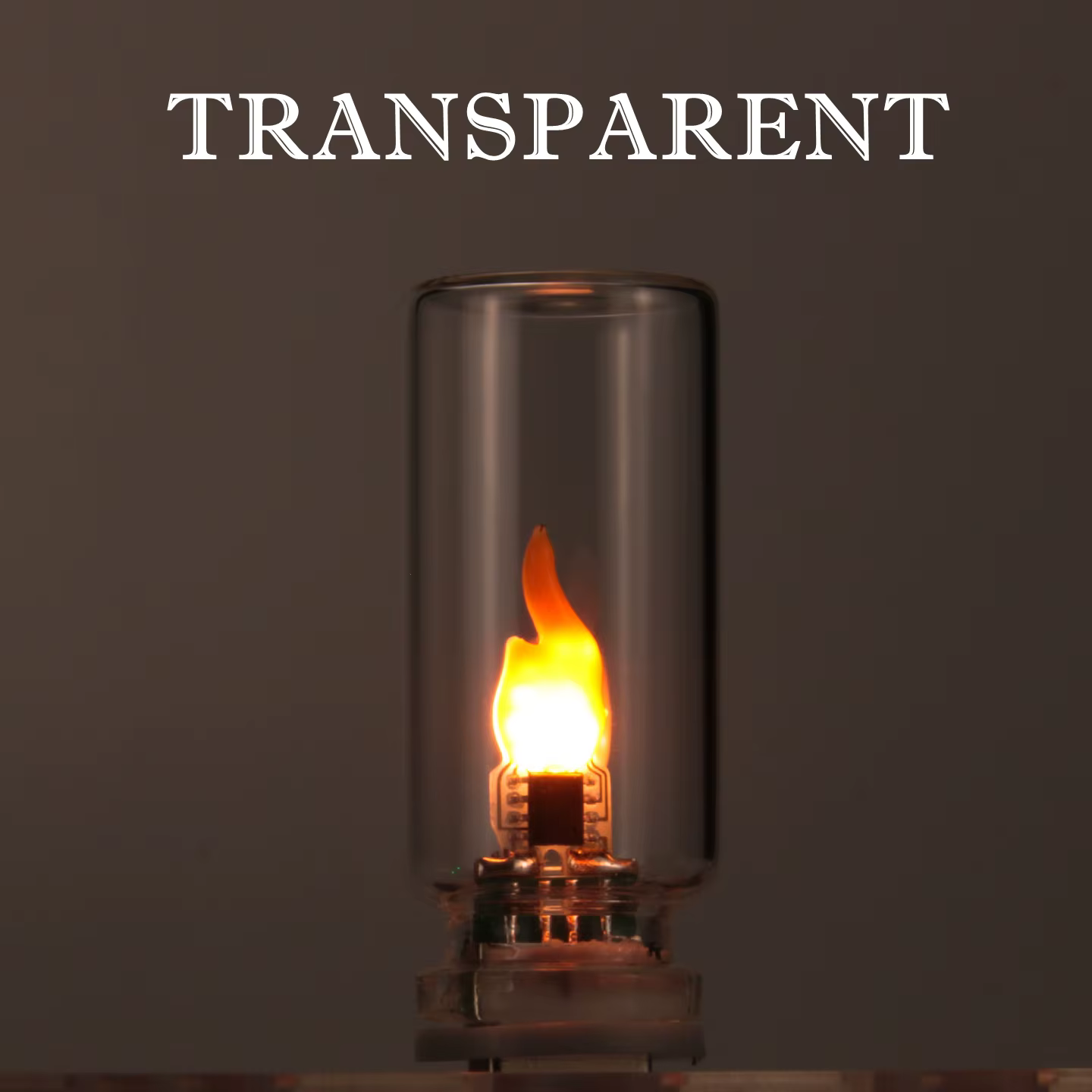 Lampe de nuit LED USB à flamme vacillante en verre dépoli transparent, flamme simulée pour voiture,
