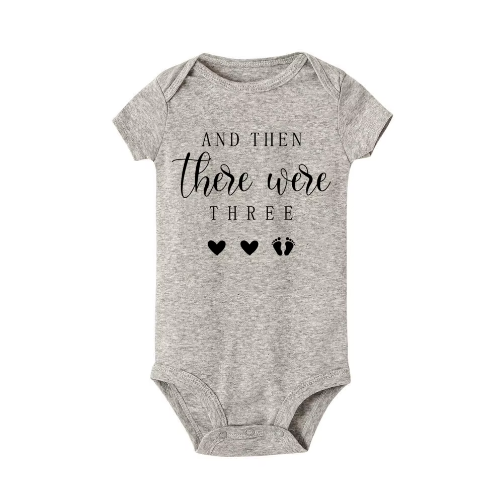Annonce de grossesse body pour bébé et puis il y avait cinq barboteuse pour bébé cadeau de douche po