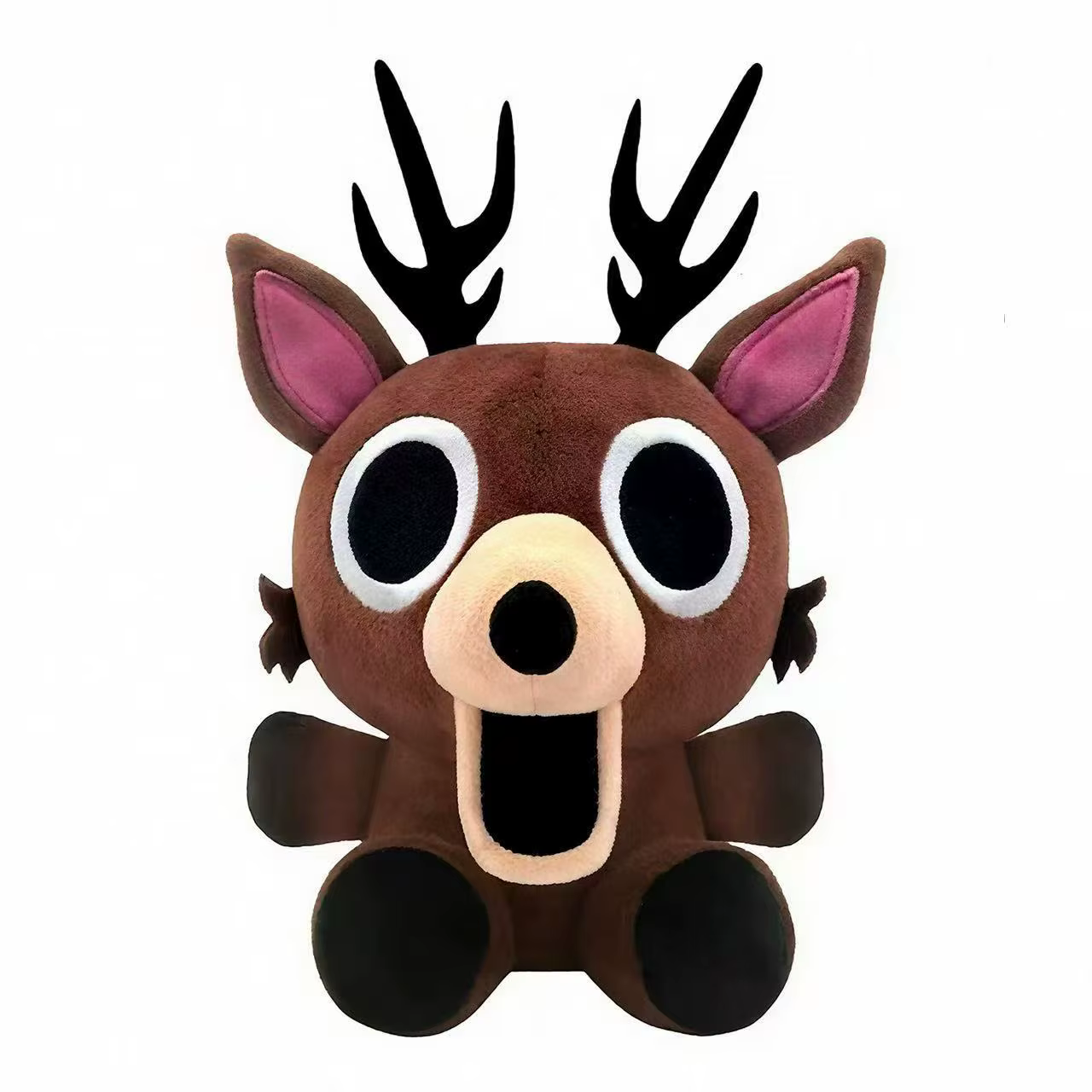 Peluche Cerf Brun, Hibou Blanc, Animal en Peluche, Coussin Doux, Cadeau pour Enfants, Marchandise de