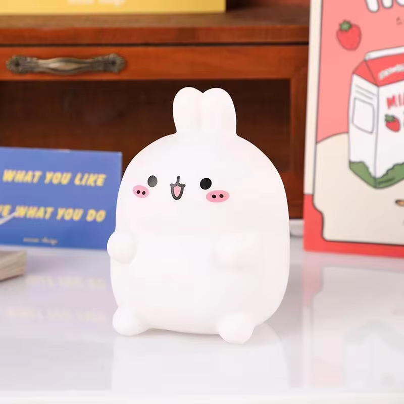 Lampe de chevet LED en forme de lapin pour chambre à coucher, petite lampe de table, sans prise, sur