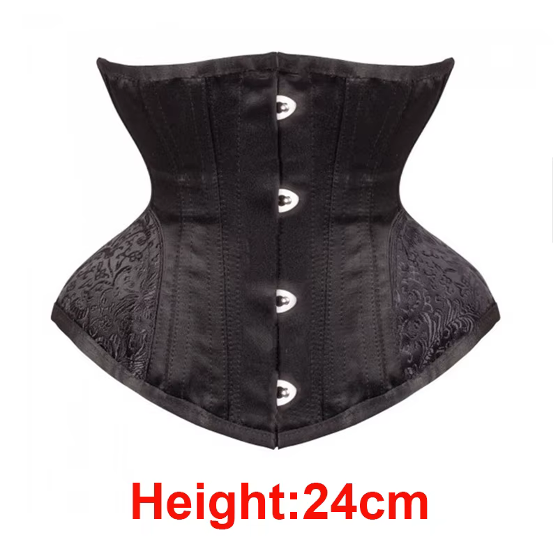 Corset court en forme de sablier pour femmes, Bustiers et Corsets gothiques Sexy, sous le buste, ent