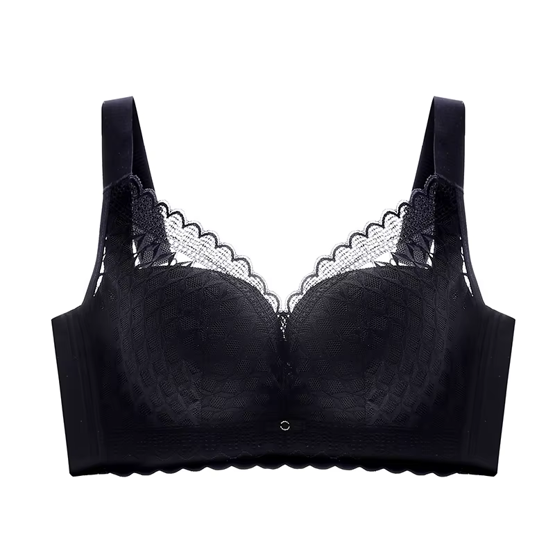 Soutien-gorge en dentelle grande taille Push Up pour femmes Sexy femme grand haut grand Ultra-mince 