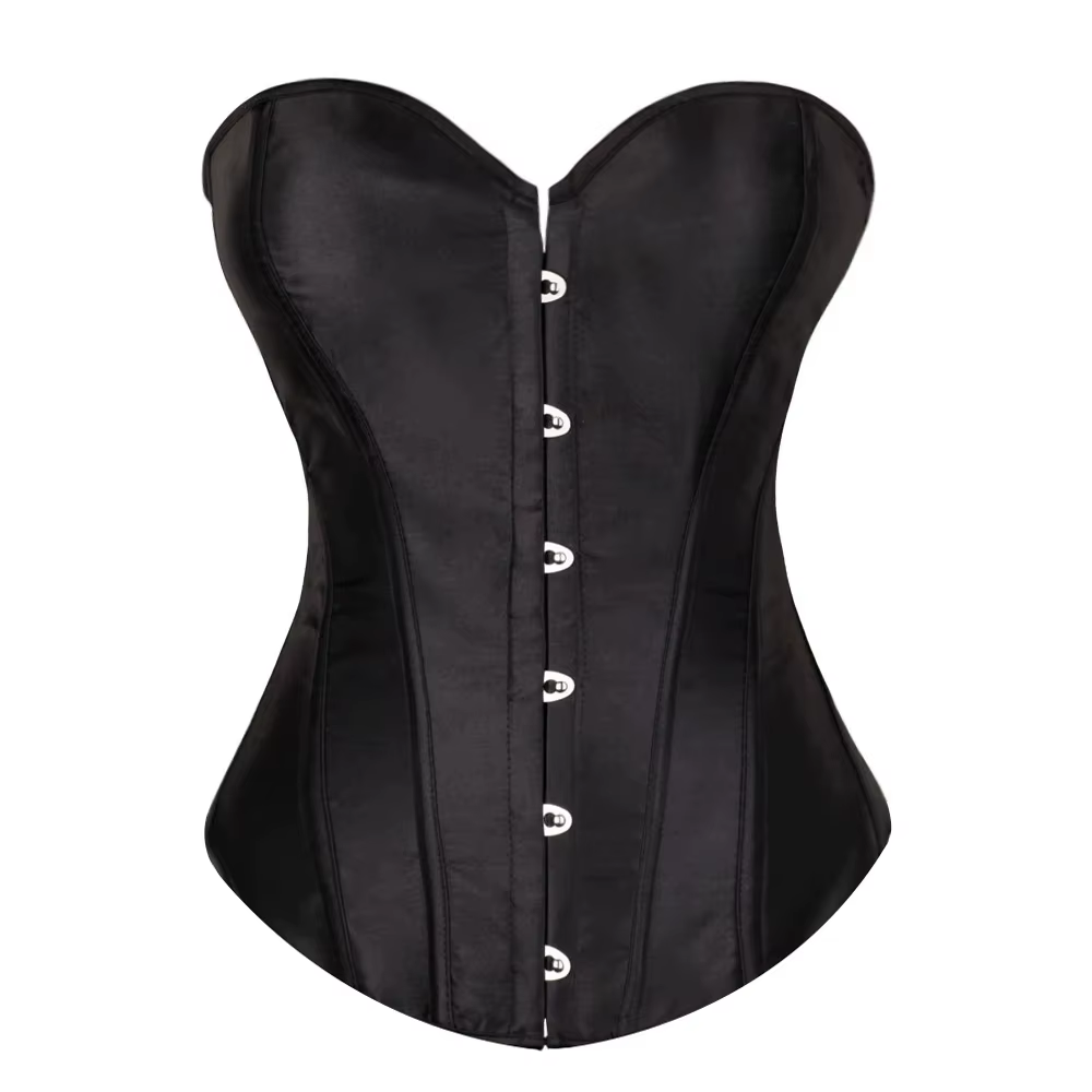 Corsets pour femmes à lacets Bustiers hauts Sexy surbuste minceur Shapewear Satin taille Cincher Vin