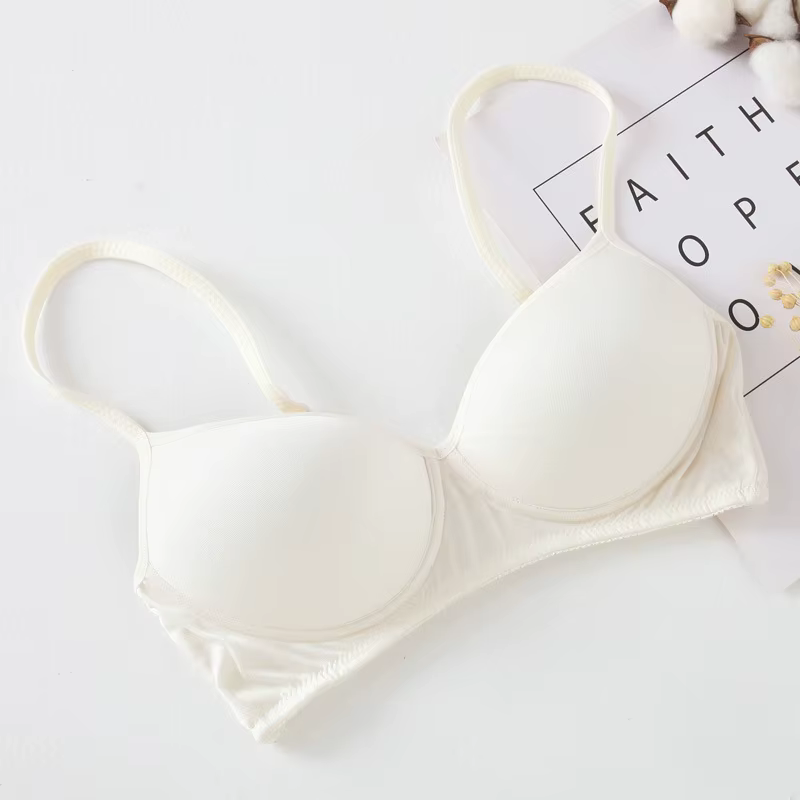 InjBra-Soutien-gorge sans armatures pour femmes, 3/4 solide, fin, confortable, bretelles ajustées, 2