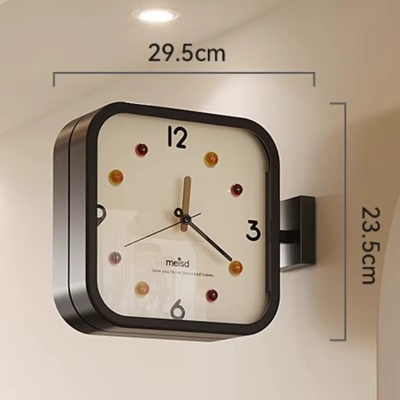 Horloges d'angle murales Double face pour salon, horloges murales de Restaurant, modernes et silenci