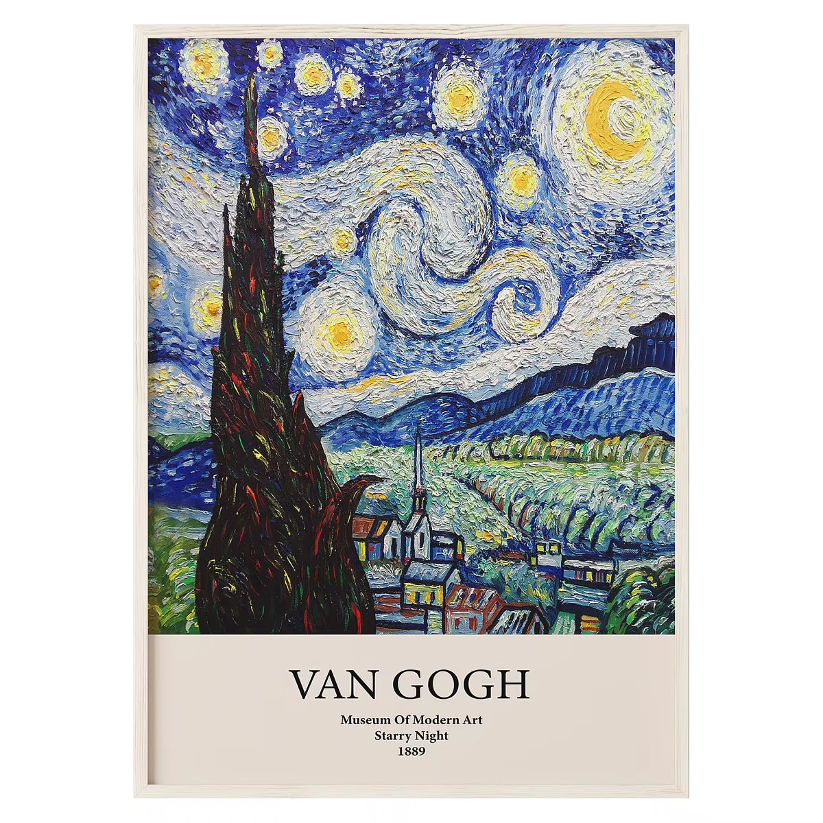 Affiche sur toile avec impression de coutumes d'huile de Vincent Van Gogh, illustration impressionni