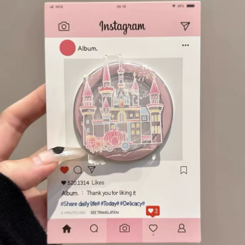 Support De Téléphone Avec Poignée De Château De Dessin Animé Coréen, Support Universel Pour IPhone 1